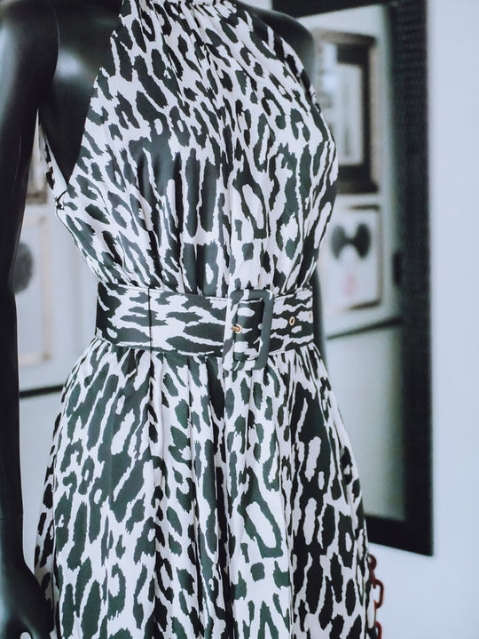 Leopard Print Uneven Dress